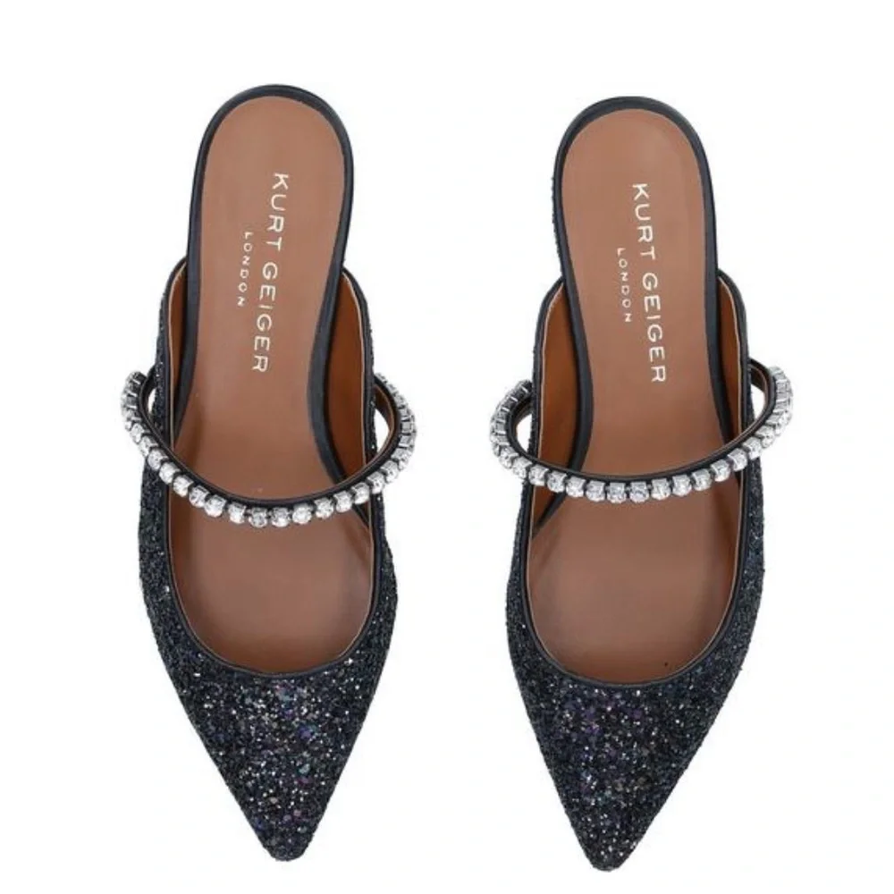 Kurt Geiger London Princely 2 Glitter Embellished Mules size 40 - Picture 2 of 4